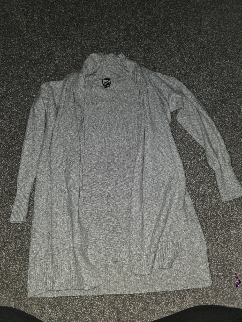 Eddie Bauer Light Gray Open-Front Women's Cardigan